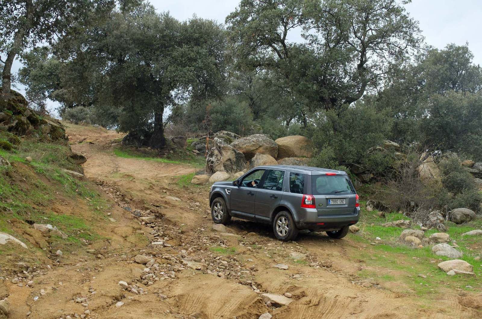 Subida de trialera en el curso 4x4 de Segurilla