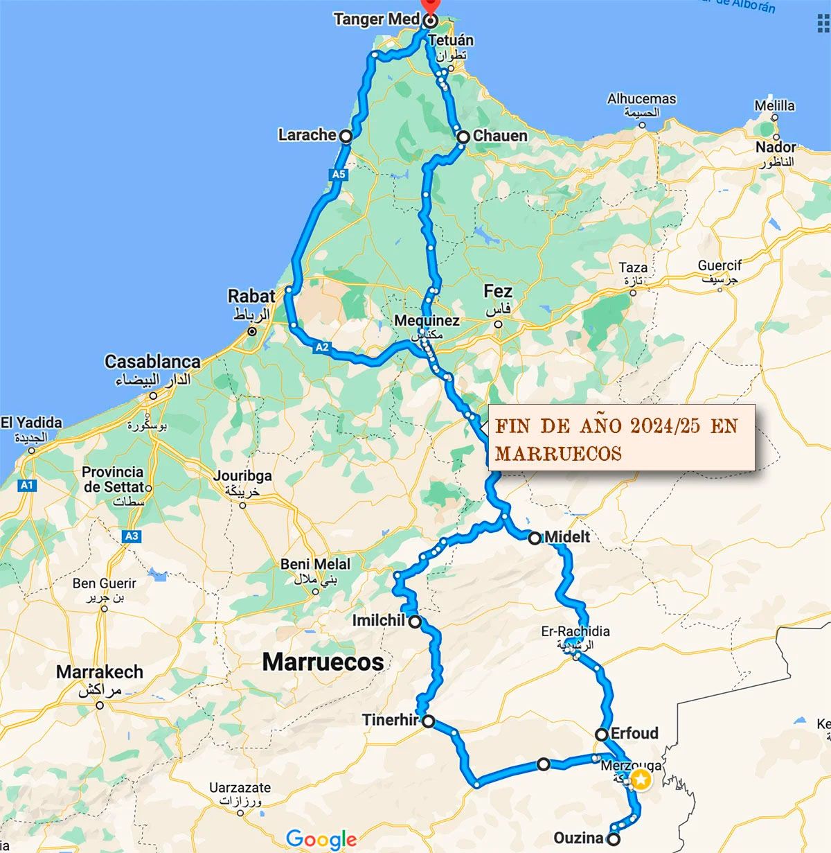 Recorrido Navidad en Marruecos 2024-2025 Terranatur