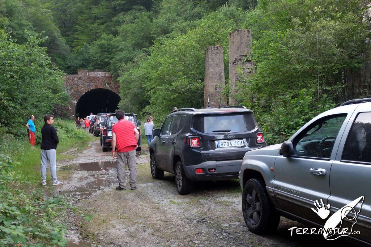 En la entrada del Túnel de la Engaña