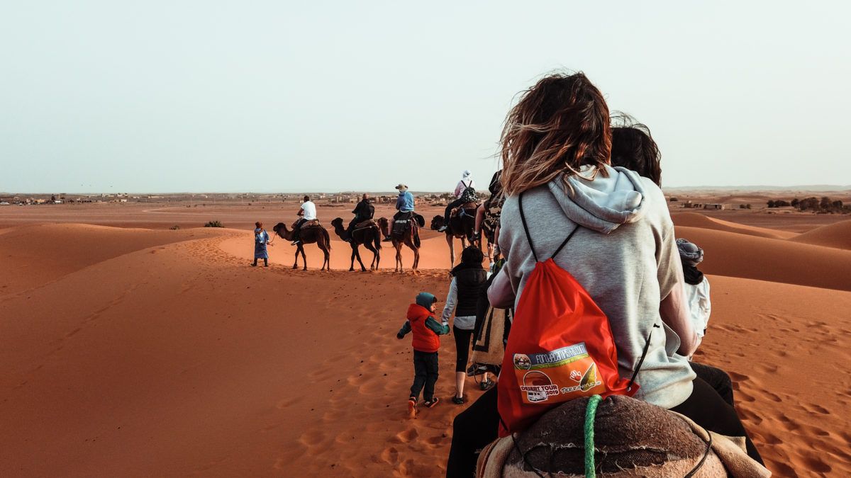 Por las dunas en dromedario