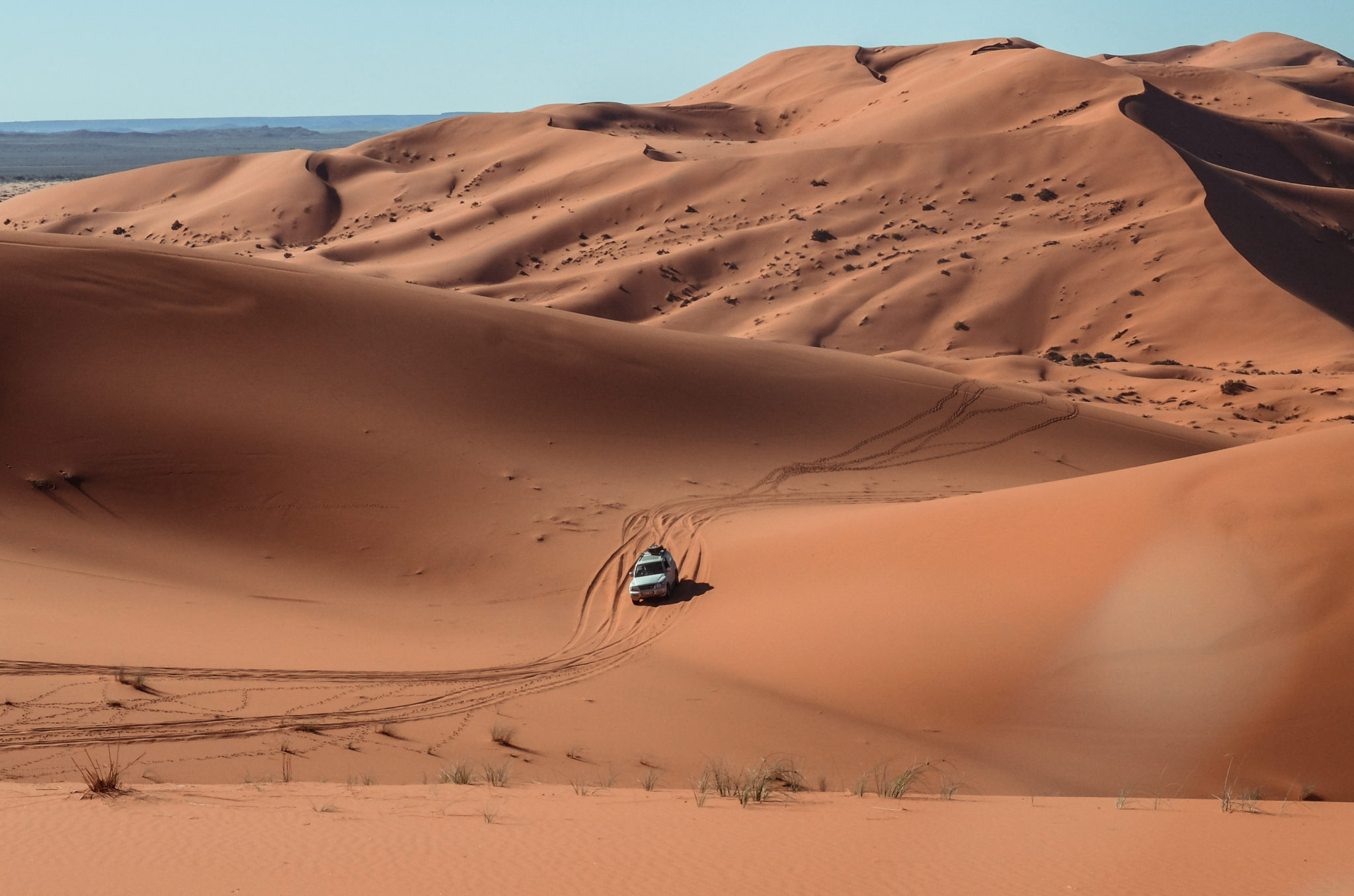 Navegación por las dunas del Erg Chebbi