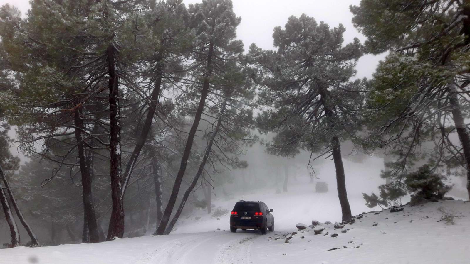 En plena nevada Segure&ntilde;a