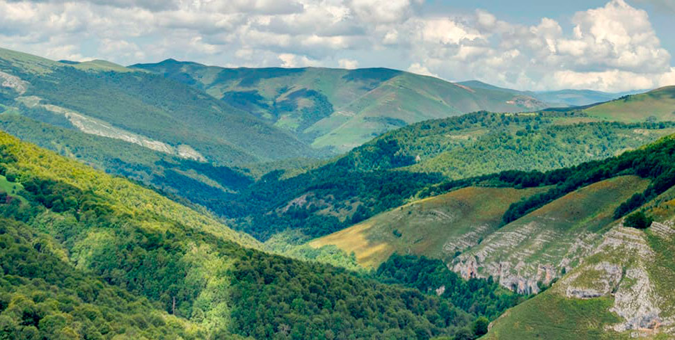 Vista aérea del Parque Natural de Saja Besaya