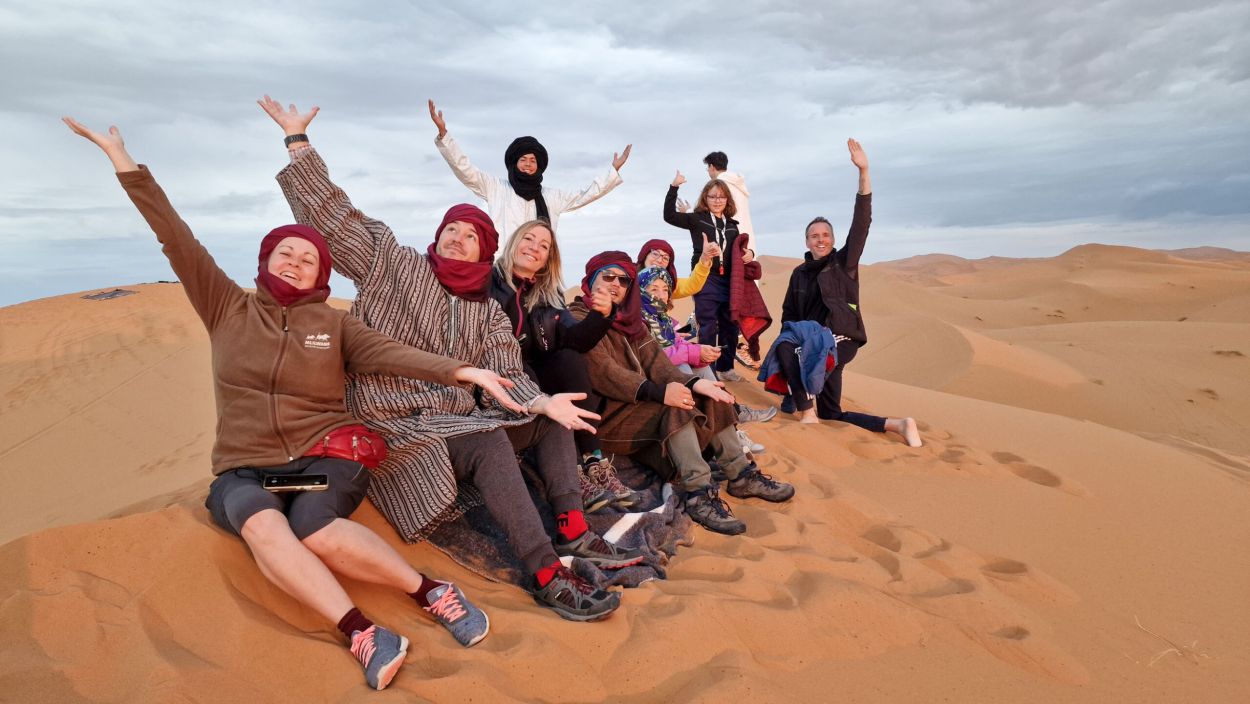 En el desierto del Erg Chebbi